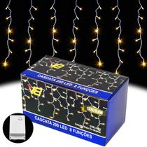 Cascata Pisca Pisca 200 LED 8 Funções Fixo 5 Metros 110v Decoração Natal