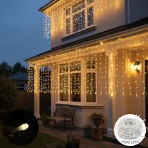 Cascata Pisca Pisca 400 Led Natal Decoração Natalina Festas até 10m Fixo ou 8 Funções 110v e 220v