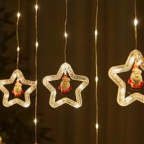 Cascata Pisca Pisca Bola De Natal 3m Cortina Luz Leds Varal Cascata Pisca Pisca Bola De Natal 3m Cortina Luz Leds Varal