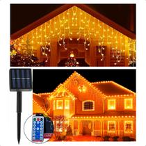 Cascata Pisca Pisca Energia Solar 10m 400 Leds 8 Funções Controle Remoto Cascata Pisca Pisca Energia Solar 10m 400 Leds 8 Funções Controle Remoto