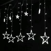 Cascata Pisca Pisca Estrela 138 LED Com Estrela E Estrela Com Lua 8 Funções 2,5 metros 110V. Cascata Pisca Pisca Estrela 138 LED Com Estrela E Estrela Com Lua 8 Funções 2,5 metros 110V.