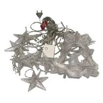 Cascata Símbolos Natalinos 8 Funções 120 Leds Branco Quente