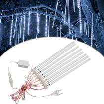 Cascata Snow Fall Tubos De Led Pisca Pisca Decoração Festas 8 Peças Bivolt