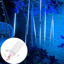 Cascata Snow Fall Tubos De Led Pisca Pisca Decoração Festas 8 Peças Bivolt