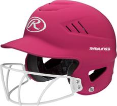 Casco Deportivo Rawlings COOLFLO HIGHLIGHTER con Protector Facial Rosa Mate Casco Deportivo Rawlings COOLFLO HIGHLIGHTER con Protector Facial Rosa Mate