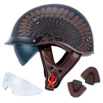 Casco Moto Medio Abierto VCOROS F07 Aprobado por DOT