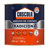 Cascola Tradicional Sem Toluol, Cola de Contato de Alta Resistência, Adesivo de Contato de Secagem Rápida, Cola Permanente Multiuso, 1x195g
