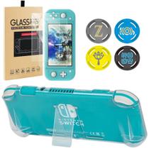 Case Acrilica Switch Lite+ Pelicula Vidro+ 4 Grips Zelda