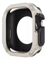 Case Anti Choque Dupla Compativel Com Iwatch Series 9 8 7 6 5 4 44mm E 45mm - Starlight Com Preto