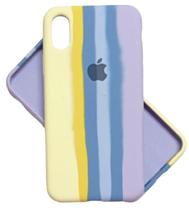 Case Aveludada Rainbow Arco Íris Compatível Com iPhone X / XS (Tela 5.8") - Smart Select