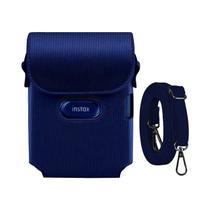 Case Bag Couro Para Instax Link Mini Portátil - Azul