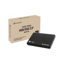 Case Bluecase para HD/SSD 2,5" Sata USB 3.0 preto - BCPU3-01