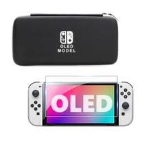 Case Bolsa Estojo De Viagem Proteção + Pelicula Switch Oled