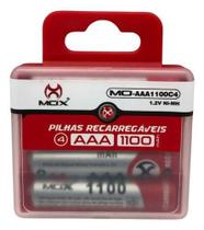 Case C/ 4 Pilhas Recarregáveis 1100mah Aaa 1.2v Ni-mh - Mox Case C/ 4 Pilhas Recarregáveis 1100mah Aaa 1.2v Ni-mh - Mox