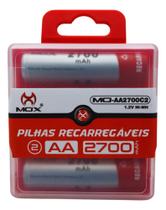 Case C/ 4 Pilhas Recarregáveis 2700mah Aa 1.2v Ni-mh - Mox Case C/ 4 Pilhas Recarregáveis 2700mah Aa 1.2v Ni-mh - Mox