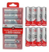 Case C/ 8 Pilhas Aa 2700mah Pilha Mox Recarregável 1.2v