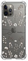 Case capa capinha anti impacto floral com nome moto g60