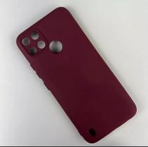 Case Capa Capinha C21Y Realme Silicone Aveludado Proteção de Câmera
