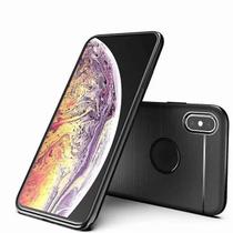 Case Capa Capinha Escovada Carbono TPU Para iPhone Xr
