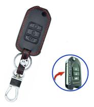 Case Capa de Chave Canivete 3 botão Hrv New Civic Fit City Crv Wrv