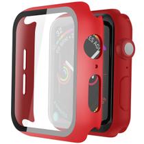 Case Capa Proteção 2 em 1 com Película Vidro para Apple Watch Série 4 5 6 44mm