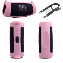 Case Capa Silicone Proteção 360º com Alça Compatível p/ Jbl Charge 5