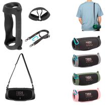 Case Capa Silicone Proteção 360º com Alça Compatível p/ Jbl Charge 5