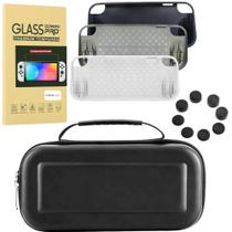 Case Capa Switch + Película Vidro + 4 Grips + Capa Tpu Oled Case Capa Switch + Película Vidro + 4 Grips + Capa Tpu Oled