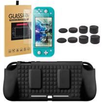 Case Capa Tpu Nintendo Switch Lite+ Pelicula Vidro+ 4 Grips Case Capa Tpu Nintendo Switch Lite+ Pelicula Vidro+ 4 Grips