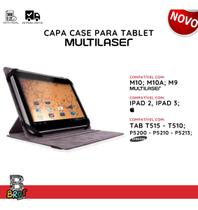 Case Capa Universal Premium Tablet 9,6 e 10 Polegadas Multilaser Ajustável em 3 Posições e Giratória