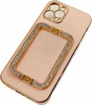 Case Capinha Para iPhone Premium Suporte Metálico Strass Brilho Luxo Case Capinha Para iPhone Premium Suporte Metálico Strass Brilho Luxo