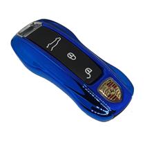 Case Chave Porsche L+S Azul Metálico 911 Cayman Cayenne Case Chave Porsche L+S Azul Metálico 911 Cayman Cayenne
