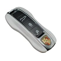 Case Chave Porsche L+S Branco com Cromado Cayenne 911