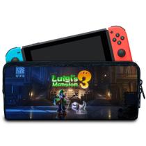 Case Compatível Nintendo Switch Bolsa Estojo - Luigi's Mansion 3
