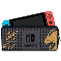 Case Compatível Nintendo Switch Bolsa Estojo - Monster Hunter Rise - Pop Arte Skins