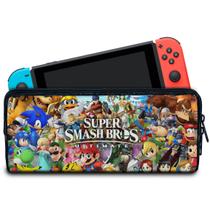 Case Compatível Nintendo Switch Bolsa Estojo - Super Smash Bros. Ultimate - Pop Arte Skins