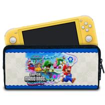 Case Compatível Nintendo Switch Lite Bolsa Estojo - Super Mario Bros. Wonder - Pop Arte Skins