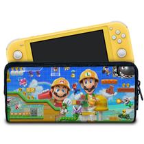 Case Compatível Nintendo Switch Lite Bolsa Estojo - Super Mario Maker 2