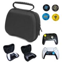 Case Estojo Controle Nintendo Switch Pro PS4 PS5 Alça Mão Bolsa Rígida Com 4 Grips Zelda
