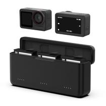 Case Estojo de Carregamento Triplo para Câmera DJI Osmo Action 5 Pro DJI Osmo Action 6 DJI Osmo 360 Telesin