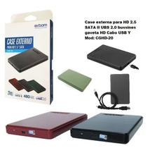 Case externa para HD 2.5 SATA II UBS 2.0 bussines gaveta HD Cabo USB Y Mod: CGHD-20 EXBOM - 03312