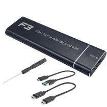 Case Externo Adaptador SSD M.2 NGFF ou NVME para Type C / USB 3.0 Portátil em aluminio Case Externo Adaptador SSD M.2 NGFF ou NVME para Type C / USB 3.0 Portátil em aluminio