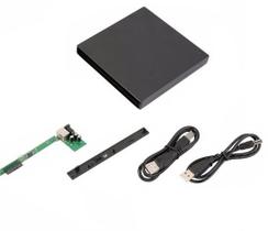 Case Externo P/ Gravador de DVD de notebook 9,5mm Slim USB - Preto - OEM