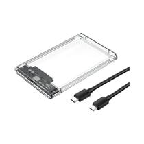 Case Externo Para SSD/HDD SATA De 2.5 Polegadas USB 3.0 Tipo C Transparente Sem Ferramentas