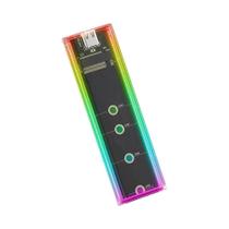 Case Externo RGB USB Tipo C 10Gbps Para SSD M.2 NVME PCIe NGFF SATA Com Protocolo Duplo E Design