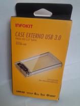 Case Externo USB 3.0 HDD/SSD Sata 2.5" Translucido Transparente