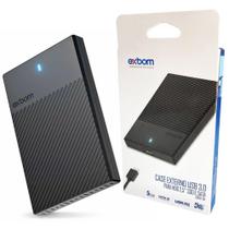 Case Externo USB 3.0 para HDD 2.5" SSD e SATA até 5TB Exbom CGHD-36 Preto
