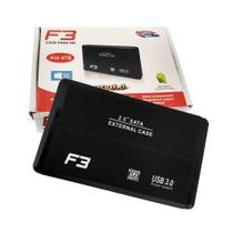 Case Gaveta USB 3.0 Sata Para HD Notebook Até 4TB 2,5 F3 CS-U3
