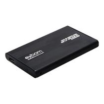 Case HD EM Alumínio 2,5" Suporta Hdd SSD Até 2 Tb Sata 2.0 Kit Montagem - Exbom