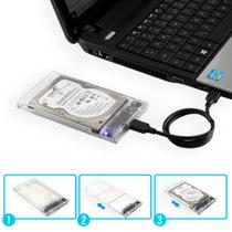 Case HD Externo 2.5" USB 3.0 Transparente